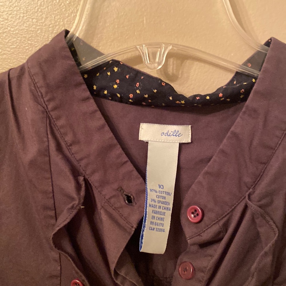 Anthropologie’s odille brand capped sleeve shirt